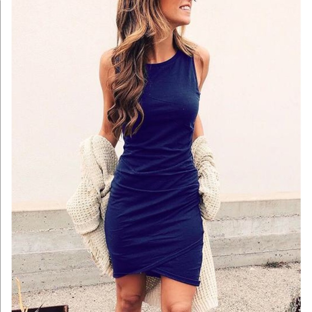 Rushed tank dress